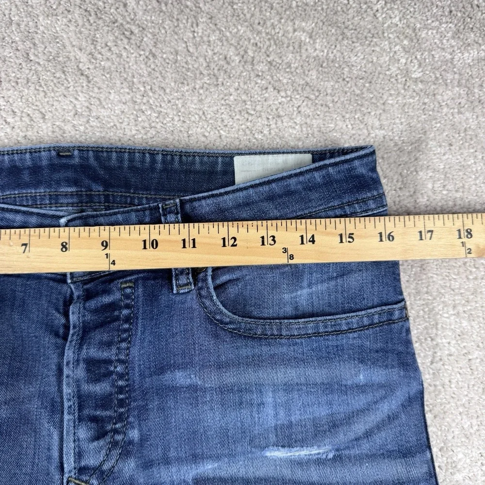 Diesel Jeans Men 32x32 Blue Buster Regular Slim Tapered Stretch Destroyed‎ Y2K